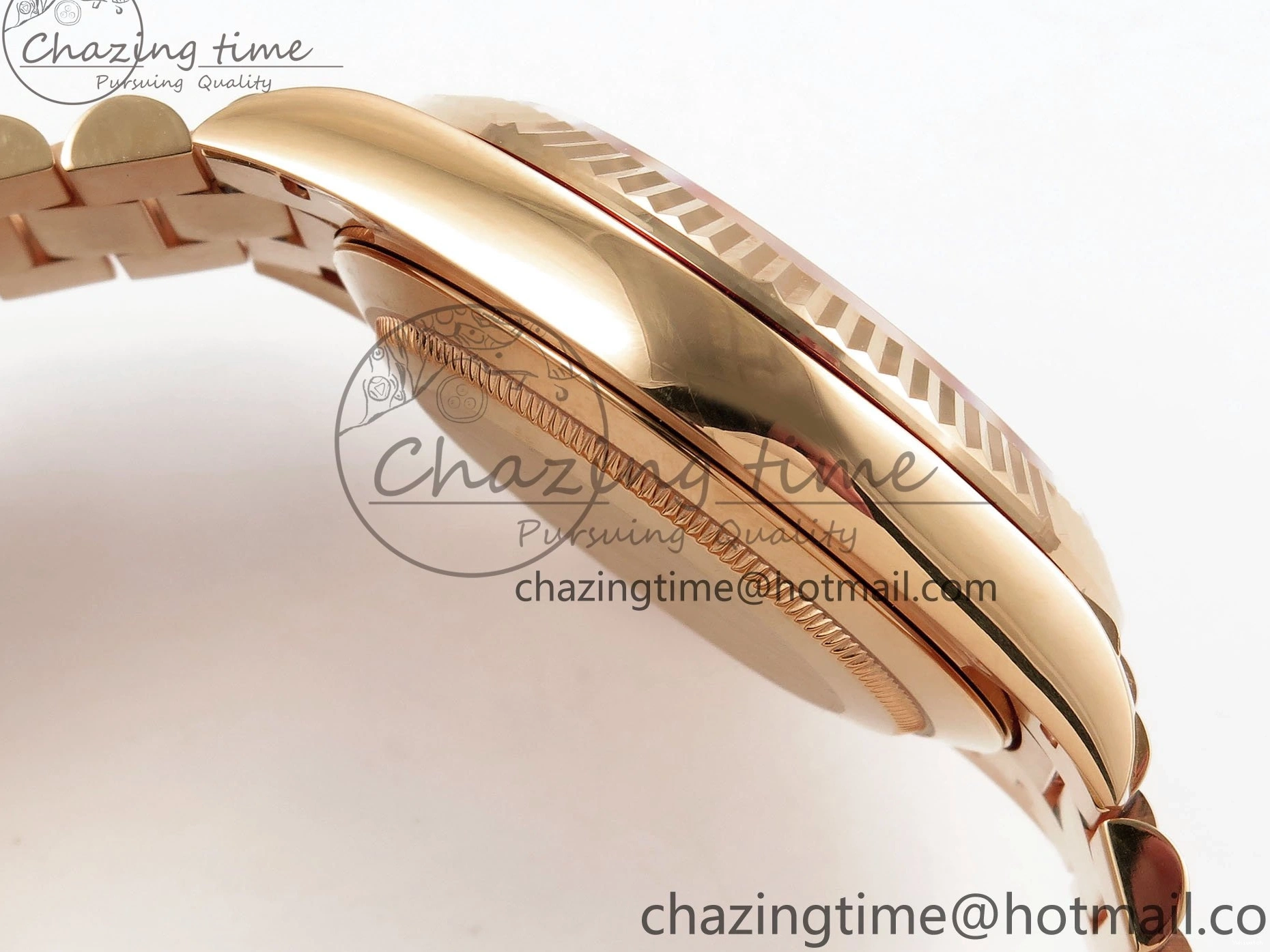 Brown 40 on DayDate Steel Dial Crystal 228235 904L President Bracelet VR3255 ARF 0225